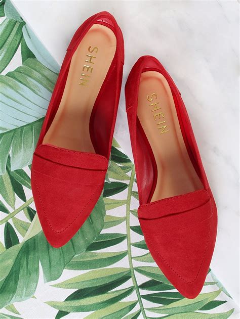 Vegan Suede Pointy Toe Loafer Flats -SheIn(Sheinside) Pretty Shoes, Beautiful Shoes, Cute Shoes ...