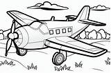 Airplane Printable Coloring Page sketch template