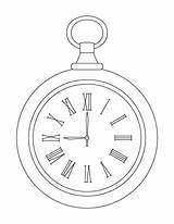 Reloj de Bolsillo para colorear Imprimir E Dibujar – ColoringLib sketch template