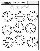 Telling Time Pages Coloring sketch template
