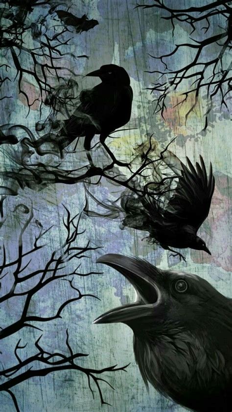 Ravens | Crow painting, Crow art, Raven art