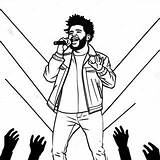 The Weeknd Performing On Stage Coloring Page 24673 19500 sketch template