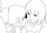 Chihiro Ogino Com Haku Coloring Pages  Spirited Away sketch template