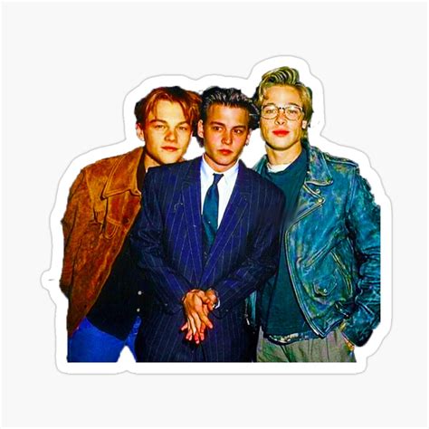 Johnny Depp, Leonardo DiCaprio And Brad 90s Magnet For Sale By SkyAfterDusk Redbubble ...