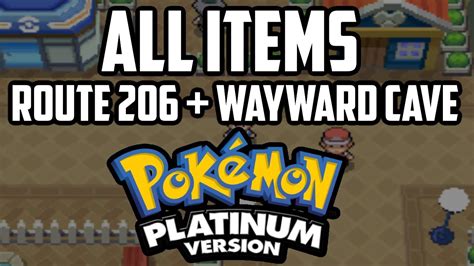 EVERY Item in Route 206 & Wayward Cave - Pokémon Platinum - YouTube