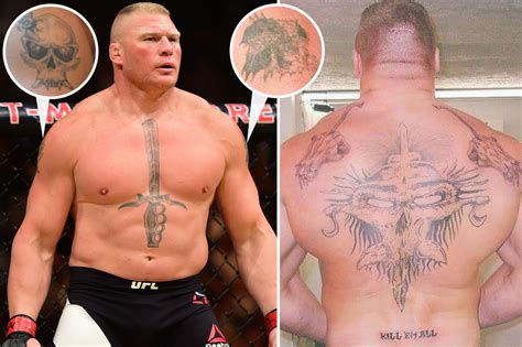 Brock Lesnar tattoos: What do the WWE legend’s sword on chest pointing ...