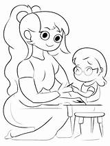 Homeschooling Mom Educating coloring Pages The Cutest School  sketch template