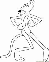 Dancing Pink Panther Coloring Page For Kids  Free The sketch template