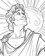 Apollo god Of Music And Prophecy Coloring Pages  Greek Mythology sketch template