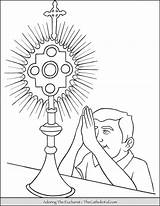Monstrance Eucharist Sacraments Sketch Coloring Page sketch template