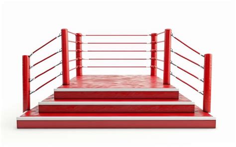 Premium Photo | Exploring Boxing Ring Steps On White Background