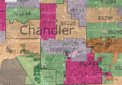 Chandler Az Zip Code Map