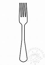 Fork Template  Coloring Page sketch template