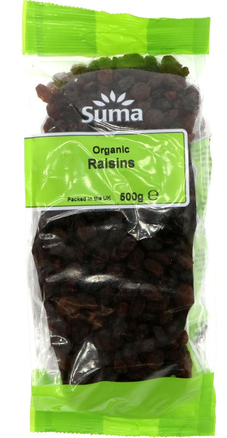 Suma Prepacks Organic Raisins 500g - Ethical Superstore