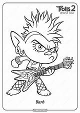 Free Printable Trolls 2 Queen Barb Pdf Coloring Page sketch template