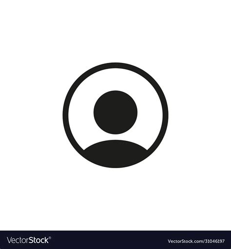 Black contact person icon on white background Vector Image