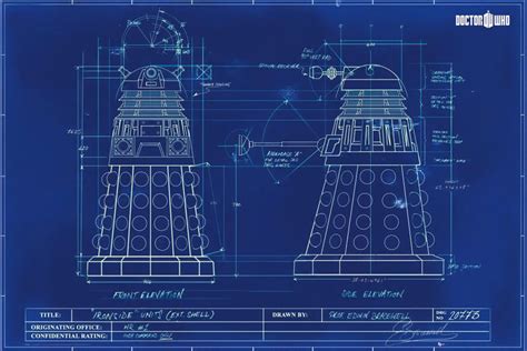 Dalek Blueprint Doctor Who Poster