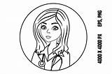 Lady Doctor Coloring Pages sketch template