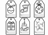 Christmas Gift Tag Coloring Pages Sketch Page sketch template