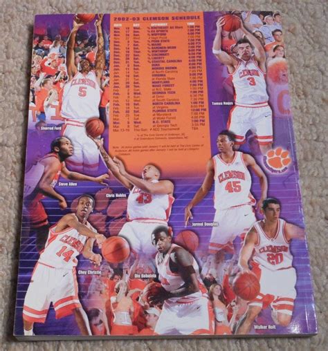 Vintage 2002-03 Clemson University Tigers Basketball Media Guide 2003 -- tarheel_express : Free ...