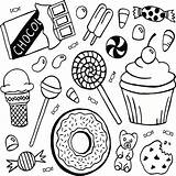 Doodle Coloring Pages Candy Coloring sketch template