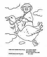 BlueBonkers Nursery Rhymes Quiz Coloring Page Sheets  Old Mother Goose sketch template