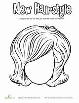 Free Coloring Pages Hair sketch template