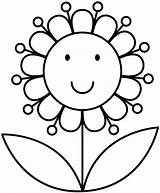Simple Flower To Color Coloring Page  Free Printable Pages sketch template
