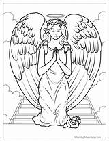 Coloring Book Pages Of Angels sketch template