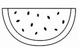 Watermelon Coloring Clipart Pages Fruit Line Drawing Printable Sheet  sketch template