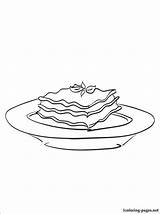 Lasagna Coloring Page  Coloring Pages Color Lasagna sketch template