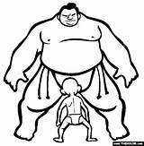 Sumo Wrestling Coloring Page  Free Online sketch template
