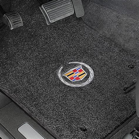 Lloyd Mats® 600037 - Ultimat™ Custom Fit 1st Row Ebony Floor Mats With Cadillac Logo