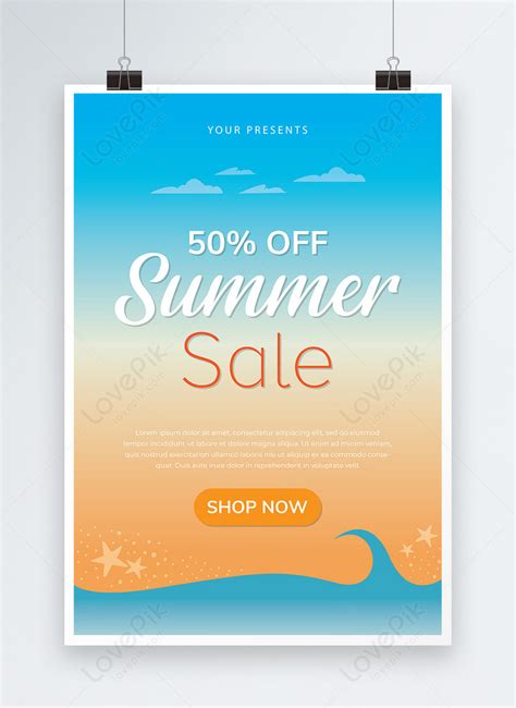 Gradients summer sale poster template image_picture free download ...