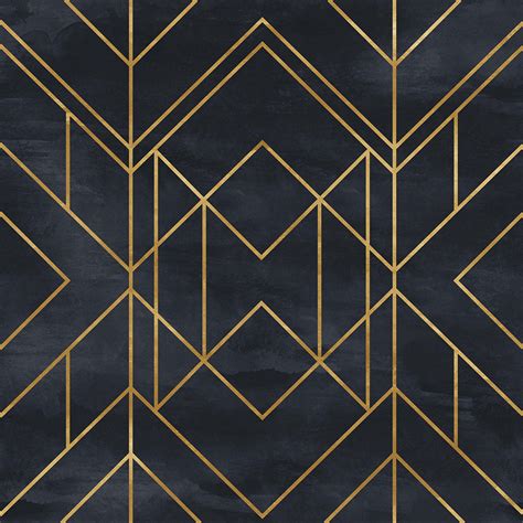 Black & Gold Geometric Wallpaper – BCE Africa
