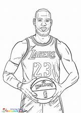 LeBron James Coloring Pages sketch template