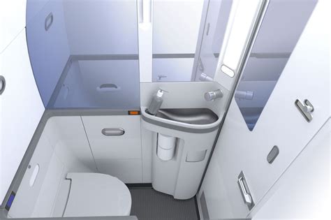 Could you ﬁt in this airplane bathroom?