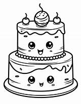 40 Cake Coloring Pages Printable Sheets sketch template