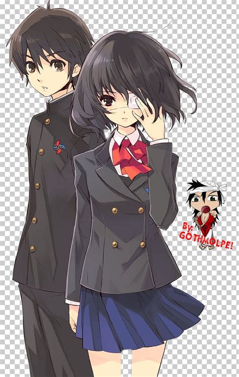 Another Koichi Sakakibara Mei Misaki Misaki Fujioka PNG, Clipart, Anime, Another, Art, Black ...