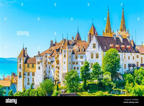 Neuchatel castle in Switzerland Stock Photo - Alamy