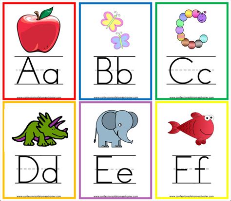 8 Free Printable Educational Alphabet Flashcards For Kids