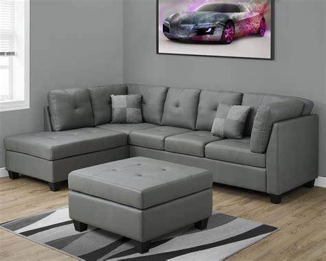 Explore Photos Of Gray Leather Sectional Sofas Showing Of Photos | My ...