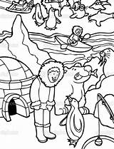 Coloring Alaska Eskimo Pages Activity Kids Inuits Color Inuit Print  sketch template
