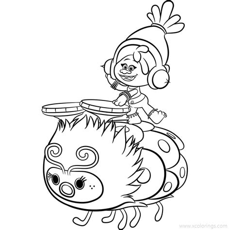 DJ Suki from Trolls Coloring Pages - XColorings.com