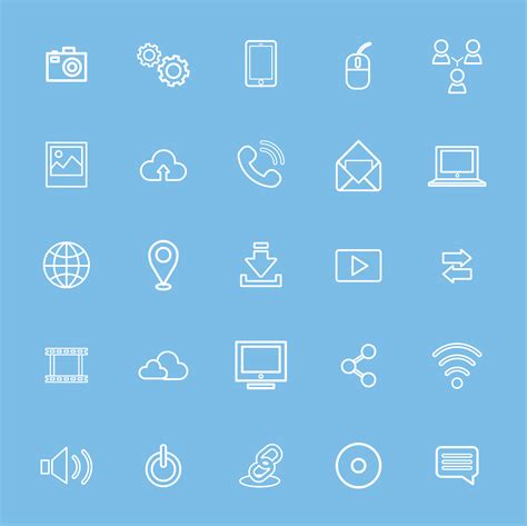 Illustration of technology icons set - Download Free Vectors, Clipart Graphics & Vector Art