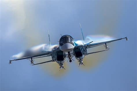 HD wallpaper: gray aircraft, Sukhoi Su-34, military aircraft, vehicle, air vehicle | Wallpaper Flare