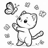 25 Cute Kitten Coloring Pages Cat  sketch template