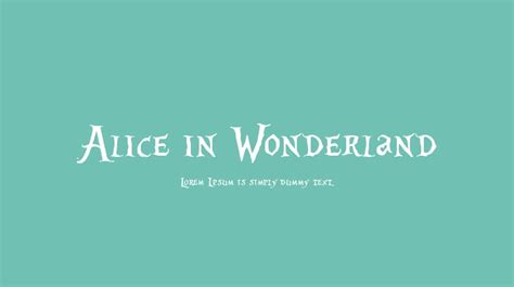 Alice in Wonderland Font : Download Free for Desktop & Webfont