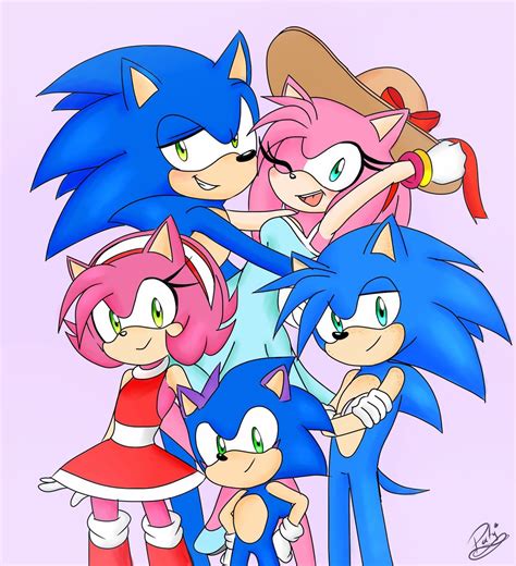 Sonamy Family by LikePatyK2000 on DeviantArt | Sonic and amy, Hedgehog ...