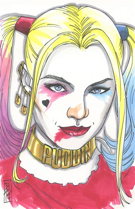 Harley Quinn Face Drawing at GetDrawings | Free download